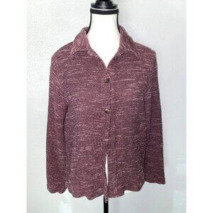 Amanda Gray Cardigan Sweater Size S